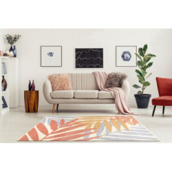 Dywan FEEL 1827/17933 LIŚCIE beż/terakota/fiolet 140x190cm