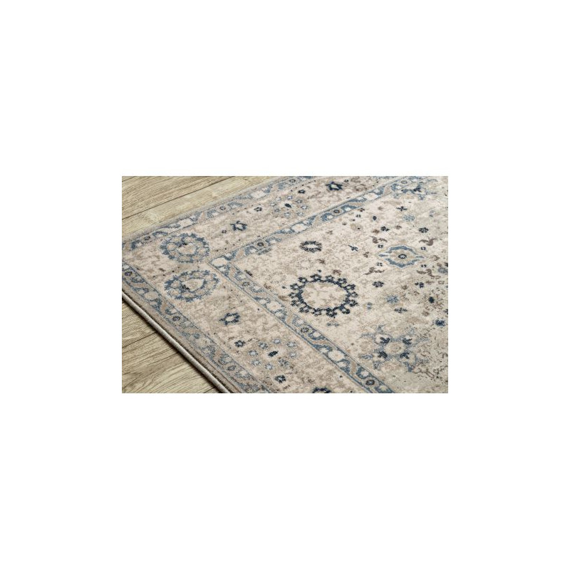 Dywan NAIN Ramka ornament vintage 7586/50935 beż / granat 80x150cm