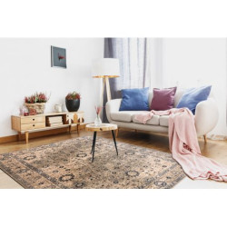 Dywan NAIN Ramka ornament vintage 7586/50935 beż / granat 240x340cm