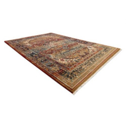 Dywan KESHAN Frędzle, Ornament orientalny 7518/53528 beż / granat 80x150cm
