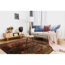 Dywan KESHAN Frędzle, Ornament orientalny 7518/53528 beż / granat 80x150cm