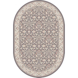 Dywan Agnella Isfahan Itamar Antracytowy Owal