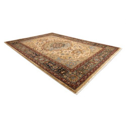 Dywan KESHAN Frędzle, Rozeta orientalny 7519/53555 beż / granat 160x230cm