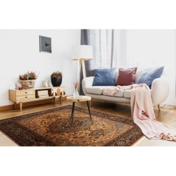 Dywan KESHAN Frędzle, Rozeta orientalny 7519/53555 beż / granat 160x230cm Dywan KESHAN Frędzle, Rozeta orientalny 7519/53555 beż / granat 160x230cm