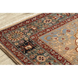 Dywan KESHAN Frędzle, Rozeta orientalny 7519/53555 beż / granat 200x290cm