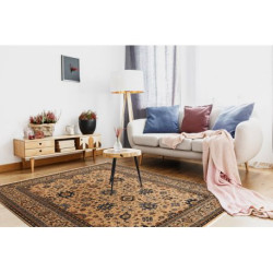 Dywan KESHAN Frędzle, orientalny klasyczny 7521/53555 beż / granat 120x145cm Dywan KESHAN Frędzle, orientalny klasyczny 7521/53555 beż / granat 120x145cm