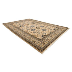 Dywan KESHAN Frędzle, orientalny klasyczny 7521/53555 beż / granat 80x145cm