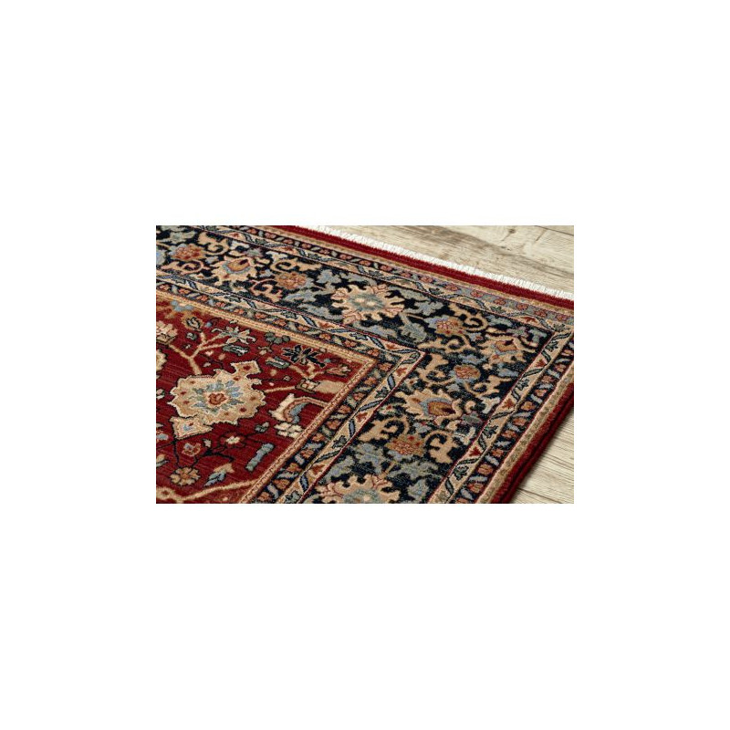 Dywan KESHAN Frędzle, orientalny klasyczny 7522/53588 beż / bordo / granat 80x145cm