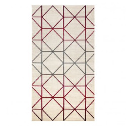 Dywan GINA 21242561 geometryczny beż / czerwony / szary 80x150cm