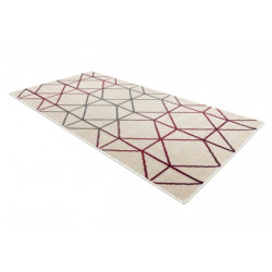 Dywan GINA 21242561 geometryczny beż / czerwony / szary 80x150cm Dywan GINA 21242561 geometryczny beż / czerwony / szary 80x150cm
