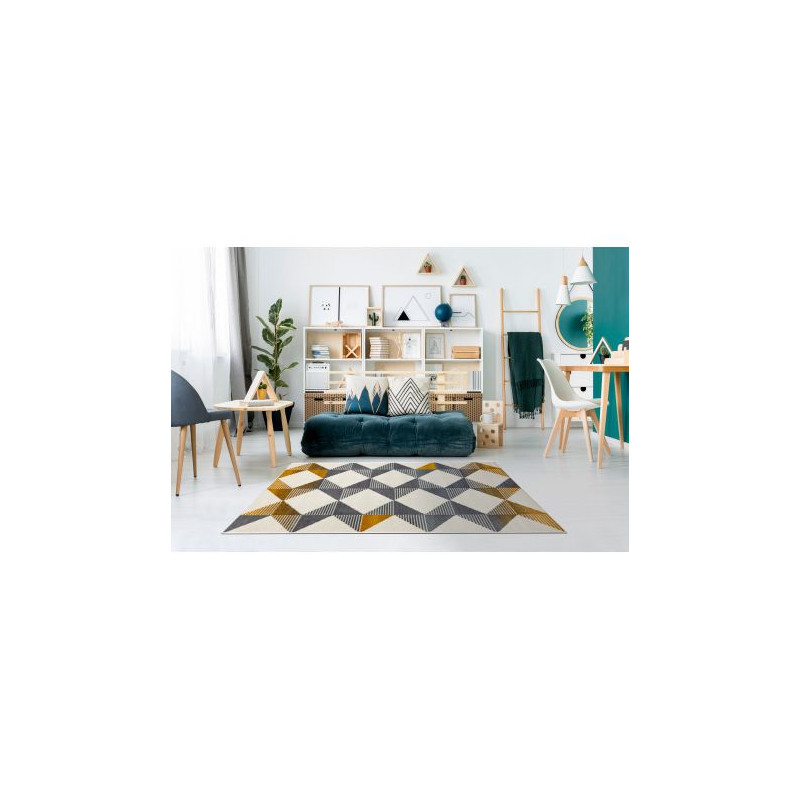 Dywan GINA 21245861 Zygzak geometryczny beż / szary 80x150cm Dywan GINA 21245861 Zygzak geometryczny beż / szary 80x150cm
