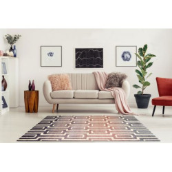 Dywan KAKE 25809657 Labirynt nowoczesny fioletowy / róż / szary 80x150cm Dywan KAKE 25809657 Labirynt nowoczesny fioletowy / róż / szary 80x150cm