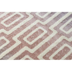 Dywan KAKE 25809657 Labirynt nowoczesny fioletowy / róż / szary 80x150cm Dywan KAKE 25809657 Labirynt nowoczesny fioletowy / róż / szary 80x150cm