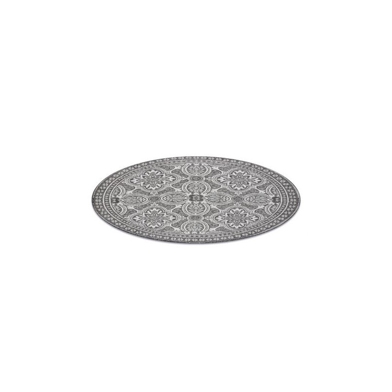 Dywan SZNURKOWY SIZAL LOFT 21193 koło BOHO kość słoniowa/srebrny/szary koło120 cm