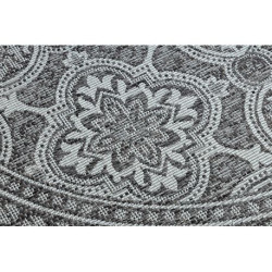 Dywan SZNURKOWY SIZAL LOFT 21193 koło BOHO kość słoniowa/srebrny/szary koło 160cm