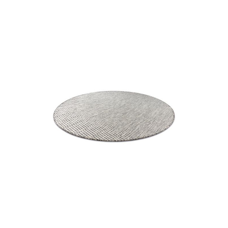 Dywan SZNURKOWY SIZAL LOFT 21198 koło BOHO kość słoniowa/srebrny/taupe koło 120cm