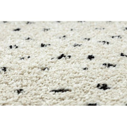 Dywan BERBER SYLA B752 kropki krem Frędzle berberyjski marokański shaggy 60x200cm Dywan BERBER SYLA B752 kropki krem Frędzle berberyjski marokański shaggy 60x200cm