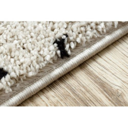 Dywan BERBER SYLA B752 kropki krem Frędzle berberyjski marokański shaggy 80x250cm