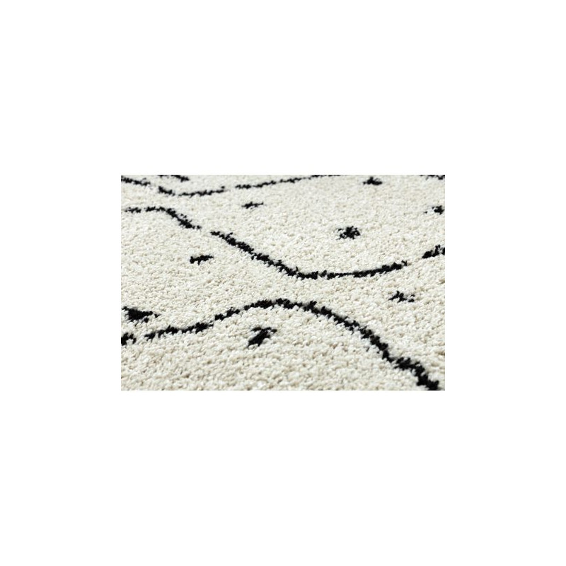Dywan BERBER TETUAN B751 zygzak krem Frędzle berberyjski marokański shaggy 60x200cm Dywan BERBER TETUAN B751 zygzak krem Frędzle berberyjski marokański shaggy 60x200cm