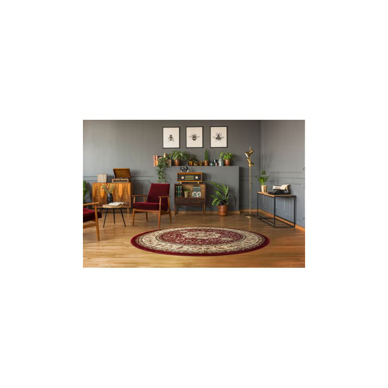 Dywan ROYAL ADR koło wzór 521 bordo koło 150cm