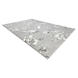Dywan GNAB 60642653 Kwiaty róże szary / biały 120x170cm