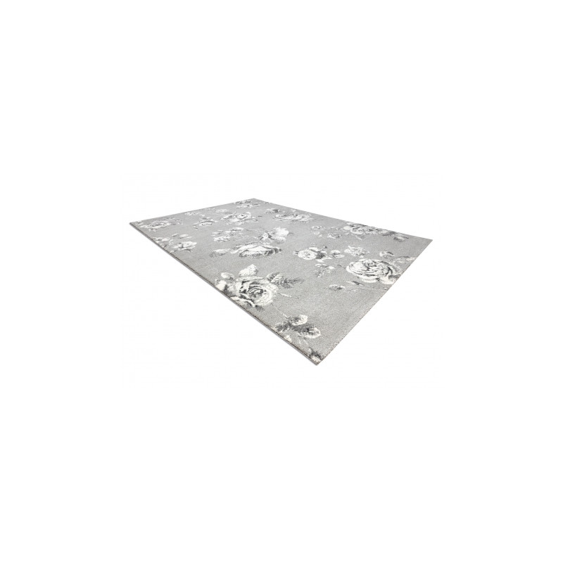Dywan GNAB 60642653 Kwiaty róże szary / biały 120x170cm