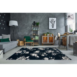Dywan GNAB 60642734 Kwiaty róże granat / biały 140x200cm Dywan GNAB 60642734 Kwiaty róże granat / biały 140x200cm