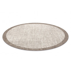 DYWAN SZNURKOWY SIZAL FLOORLUX KOŁO 20401 Ramka szampański / taupe koło 120cm
