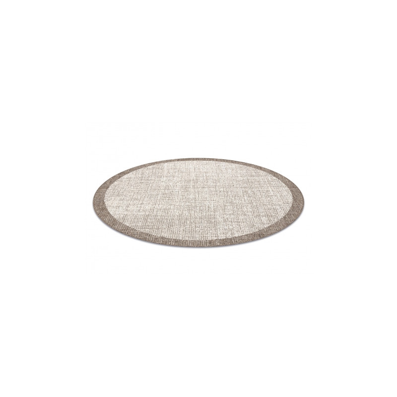 DYWAN SZNURKOWY SIZAL FLOORLUX KOŁO 20401 Ramka szampański / taupe koło 160cm