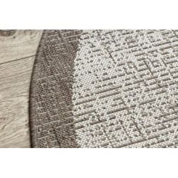 DYWAN SZNURKOWY SIZAL FLOORLUX KOŁO 20401 Ramka szampański / taupe koło 160cm