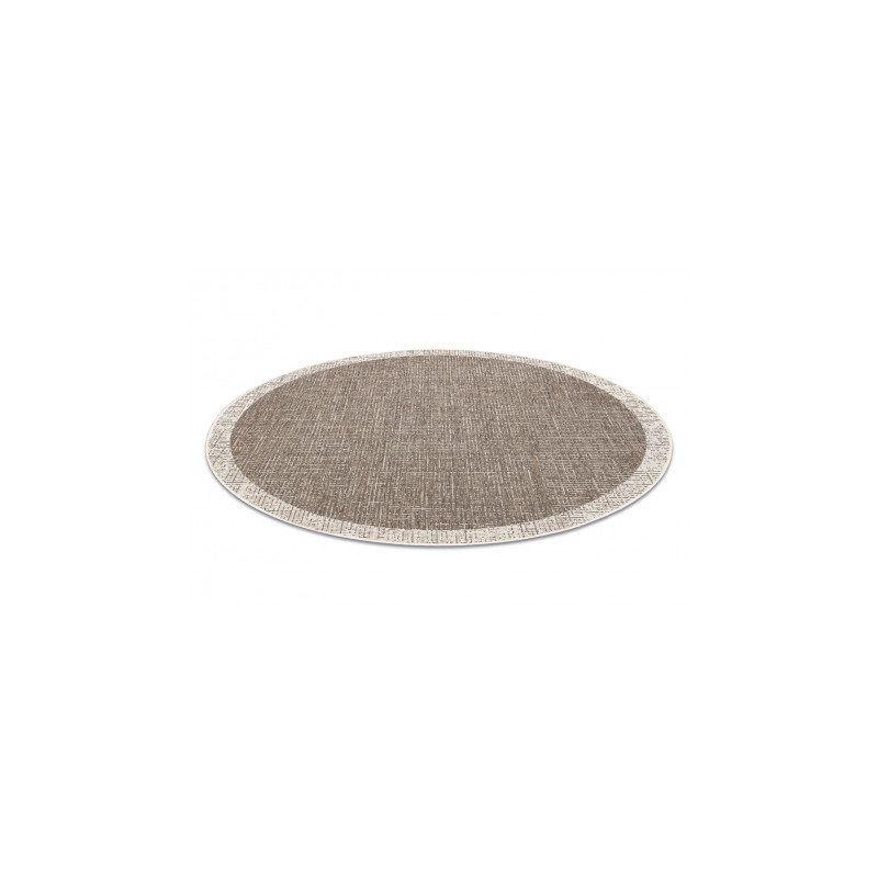 DYWAN SZNURKOWY SIZAL FLOORLUX KOŁO 20401 Ramka taupe / szampański koło 120cm DYWAN SZNURKOWY SIZAL FLOORLUX KOŁO 20401 Ramka taupe / szampański koło 120cm