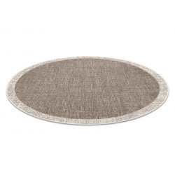 DYWAN SZNURKOWY SIZAL FLOORLUX KOŁO 20401 Ramka taupe / szampański koło 160cm