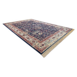 Dywan WINDSOR 22993 ORNAMENT, PRZECIERANY, FRĘDZLE granat / kość słoniowa 60x100cm