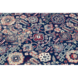 Dywan WINDSOR 22993 ORNAMENT, PRZECIERANY, FRĘDZLE granat / kość słoniowa 60x100cm