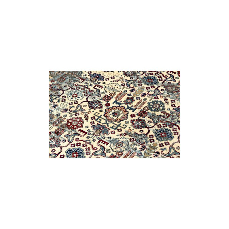 Dywan WINDSOR 22993 ORNAMENT, PRZECIERANY, FRĘDZLE kość słoniowa / czerwony 60x100cm