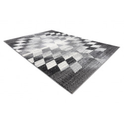 Dywan KAKE 25812677 Geometryczny - Romby, Trójkąty 3D szary / czarny 120x170cm