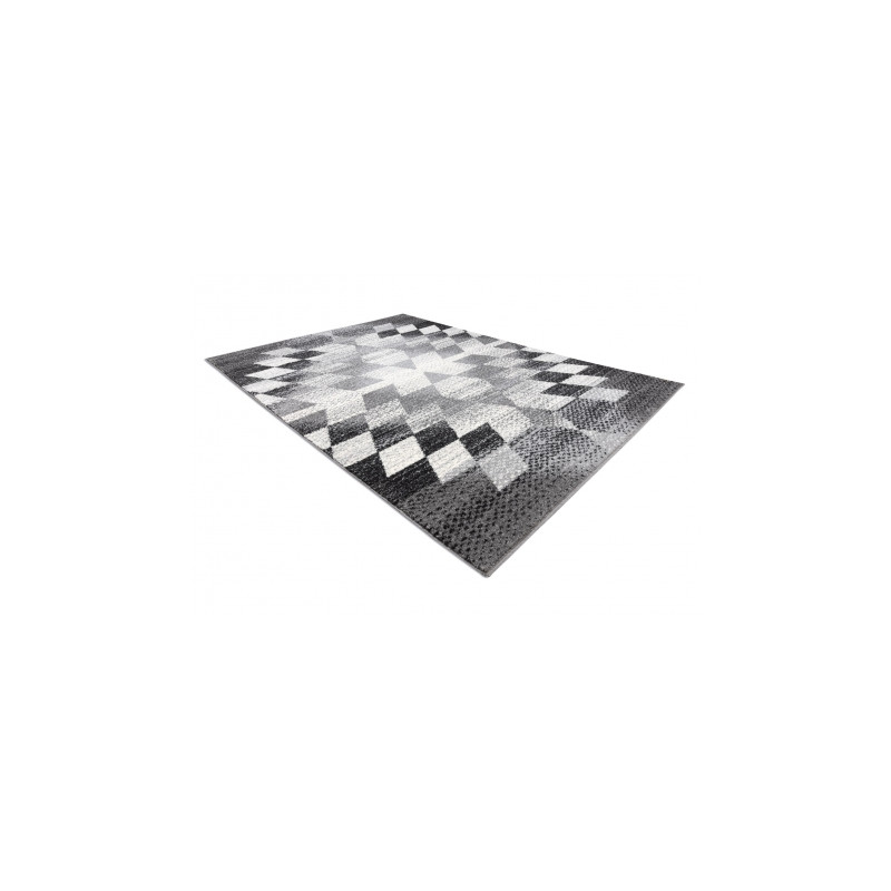 Dywan KAKE 25812677 Geometryczny - Romby, Trójkąty 3D szary / czarny 120x170cm