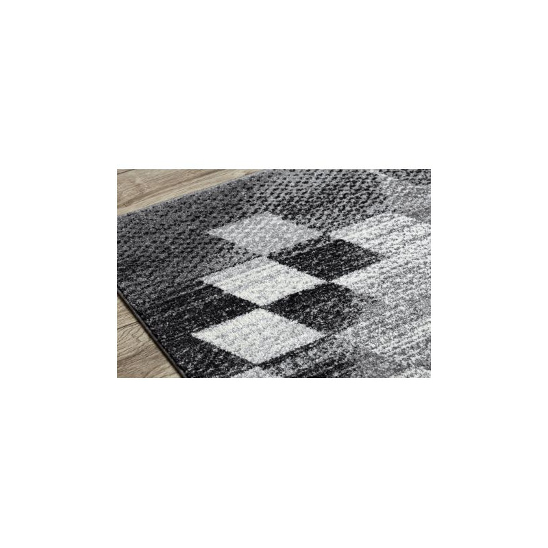 Dywan KAKE 25812677 Geometryczny - Romby, Trójkąty 3D szary / czarny 120x170cm