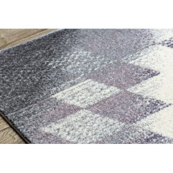 Dywan KAKE 25812757 Geometryczny - Romby, Trójkąty 3D fioletowy / szary / róż 120x170cm
