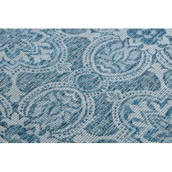Dywan SZNURKOWY SIZAL LOFT 21193 koło BOHO kość słoniowa/srebrny/niebieski koło 120cm