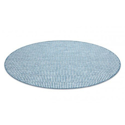 Dywan SZNURKOWY SIZAL LOFT 21198 koło BOHO kość słoniowa/srebrny/niebieski koło 160cm
