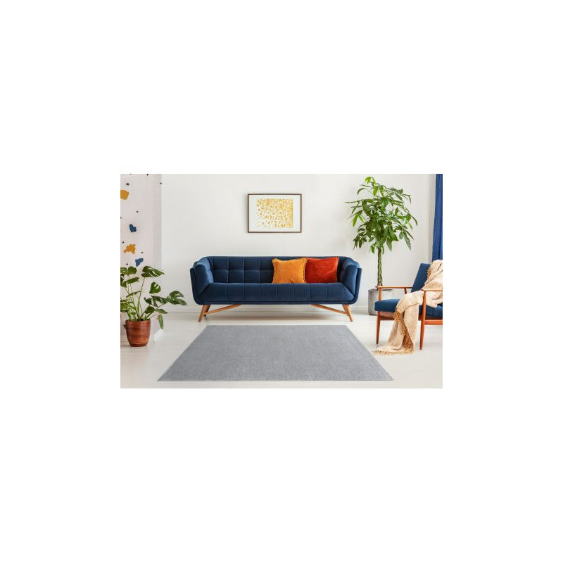 Dywan SOFT 2485 Jednolity, jednokolorowy srebrny 80x150cm
