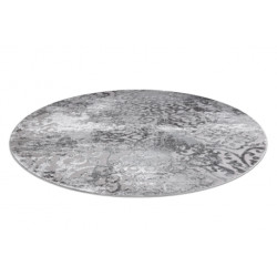 Dywan MEFE nowoczesny  Koło 8724 Ornament vintage przecierany - Strukturalny, dwa poziomy runa szary koło 120cm