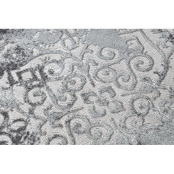 Dywan MEFE nowoczesny  Koło 8724 Ornament vintage przecierany - Strukturalny, dwa poziomy runa szary koło 120cm