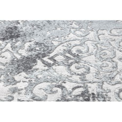 Dywan MEFE nowoczesny  Koło 8724 Ornament vintage przecierany - Strukturalny, dwa poziomy runa szary koło 120cm