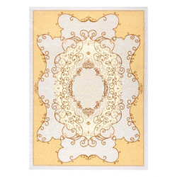 Dywan OPERA 0A009A C91 45 Ornament - Strukturalny, dwa poziomy runa kość słoniowa / żółty 160x230cm
