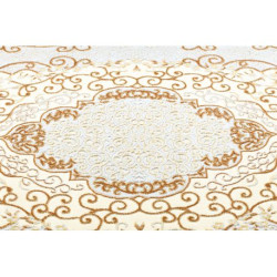 Dywan OPERA 0A009A C91 45 Ornament - Strukturalny, dwa poziomy runa kość słoniowa / żółty 160x230cm