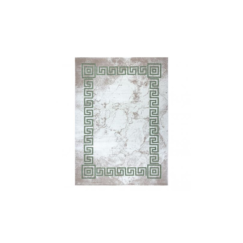 Dywan OPERA 0W1739 C89 45 Grecki - Strukturalny, dwa poziomy runa kość słoniowa / zielony 160x230cm