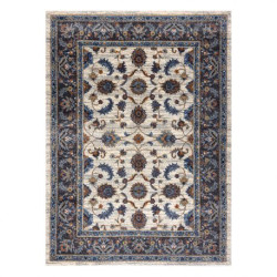 Dywan SOFT 6019 KWIATY RAMKA beż / niebieski / czerwony 120x170cm