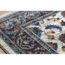 Dywan SOFT 6019 KWIATY RAMKA beż / niebieski / czerwony 120x170cm